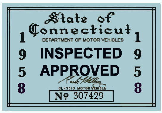 (image for) 1958 Connecticut Inspection Sticker